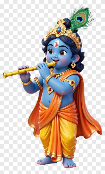 Krishna Playing Flute PNG