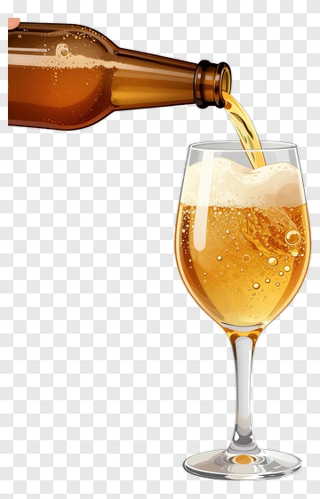 Beer Being Poured Into A Glass PNG