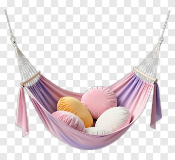 Colorful Hammock With Cushions PNG
