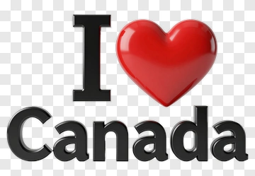 I Love Canada Sign PNG