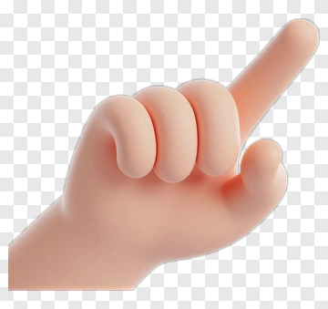 Hand Gesture Pointing Upward PNG
