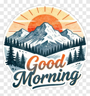 Good Morning Mountain Landscape PNG