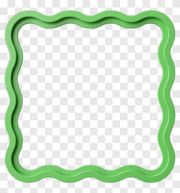 Green Wavy Frame PNG