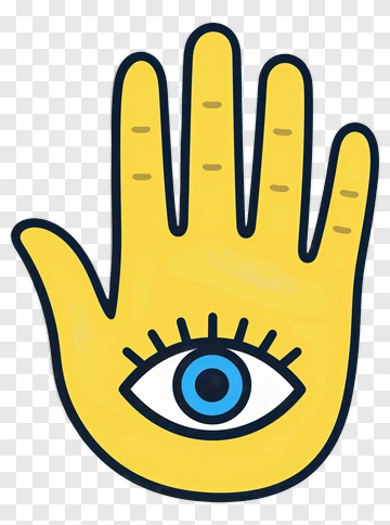 Hand With Eye Symbol PNG