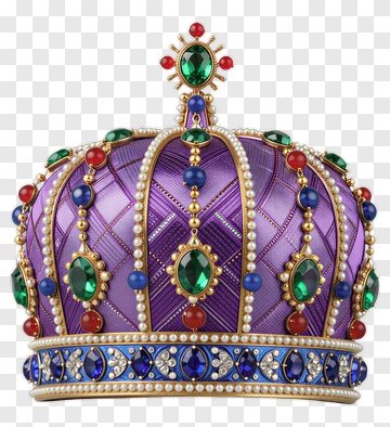 Royal Crown With Colorful Jewels PNG