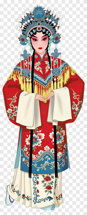 Traditional Chinese Opera Performer PNG