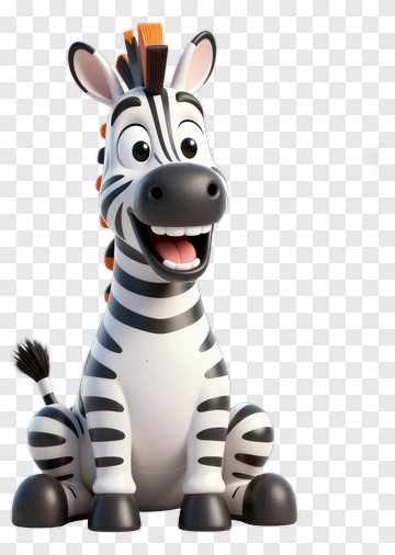 Cartoon Zebra Smiling PNG