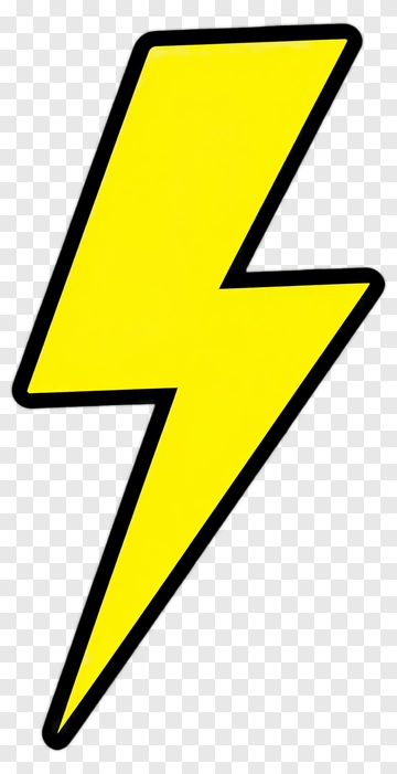 Yellow Lightning Bolt Icon PNG
