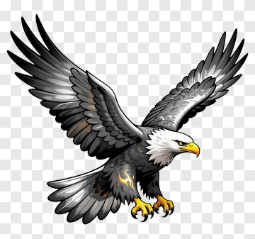 Cartoon Eagle Flying PNG