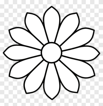 Flower Outline Design PNG