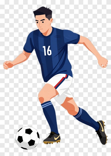 Football Player Kicking A Soccer Ball PNG