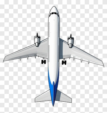Airplane Top View PNG