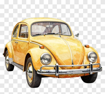 Vintage Yellow Car PNG