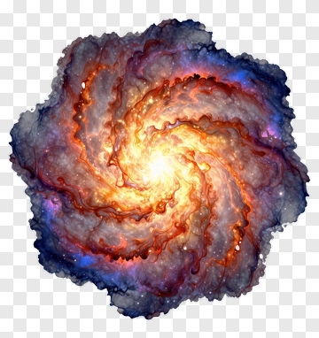 Colorful Spiral Galaxy PNG