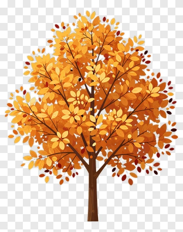 Colorful Tree With Autumn Leaves PNG