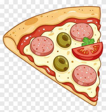 Pizza Slice With Pepperoni And Olives PNG