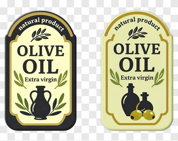 Olive Oil Labels With Natural Product Design PNG