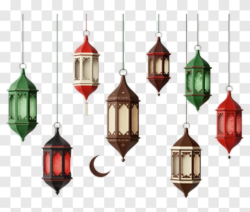Colorful Lanterns For Ramadan Decoration PNG