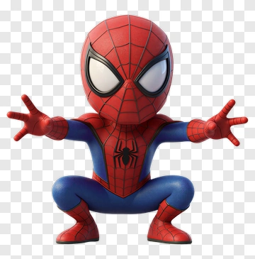 3D Spider-Man Action Figure PNG