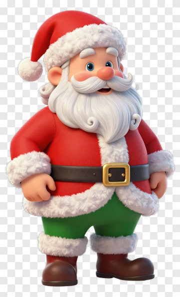 Cartoon Santa Claus With Green Pants PNG