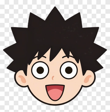 Cartoon Boy With Spiky Hair PNG