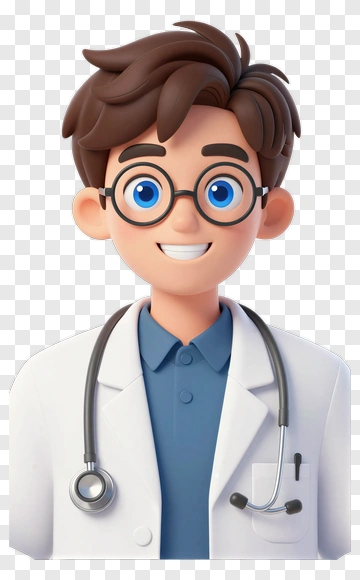 3D Doctor With Stethoscope PNG