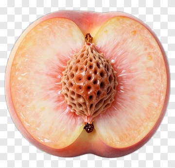 Cross-Section Of A Peach PNG