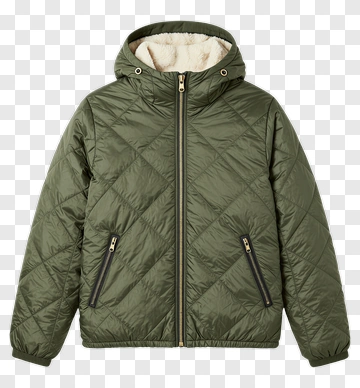 Green Puffer Jacket PNG
