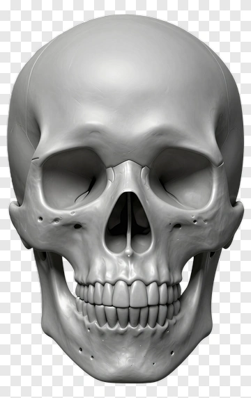 Realistic Human Skull PNG