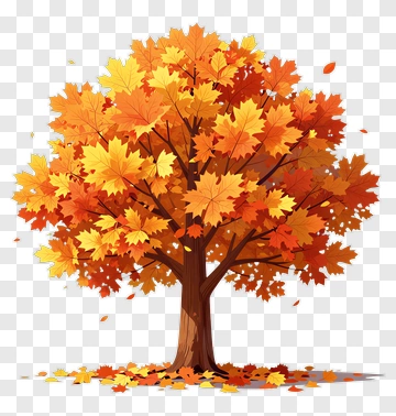 Colorful Autumn Tree PNG