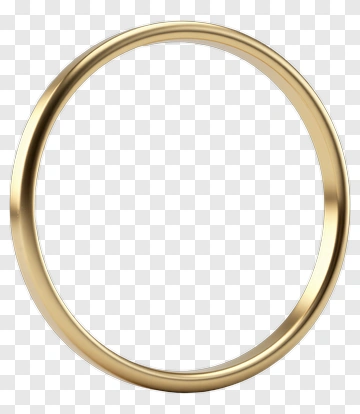 Gold Circular Frame PNG