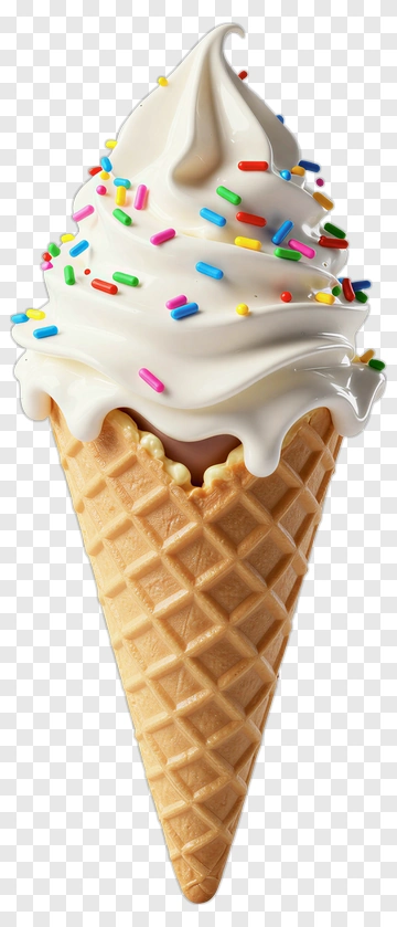 Ice Cream Cone With Sprinkles PNG