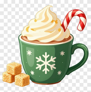 Holiday Hot Cocoa With Candy Cane PNG