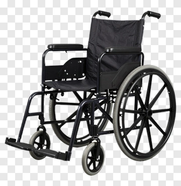 Black Wheelchair PNG