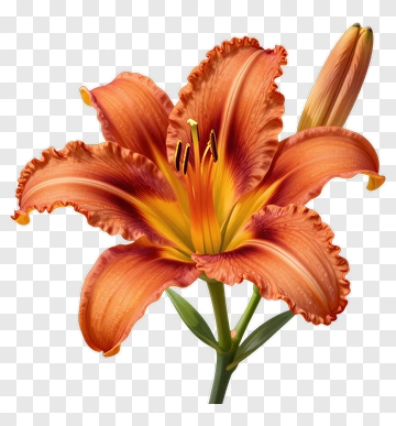 Orange Lily Flower PNG