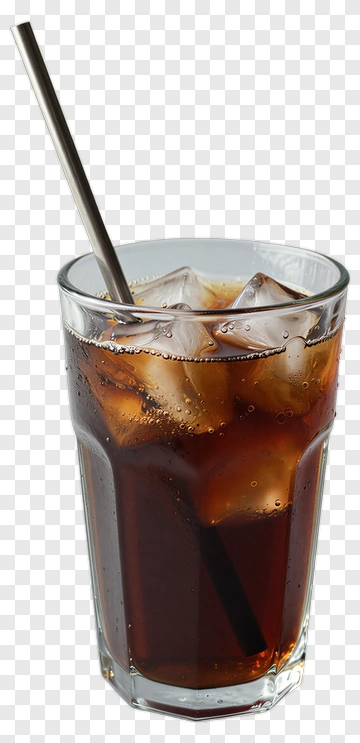 Glass Of Cold Beverage With Ice PNG