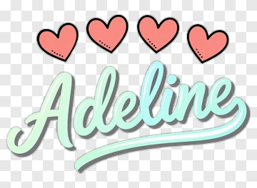 Adeline With Hearts PNG