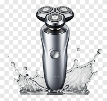 Electric Razor With Splashing Water PNG