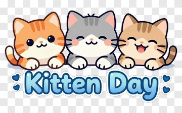 Cute Kittens For Kitten Day PNG
