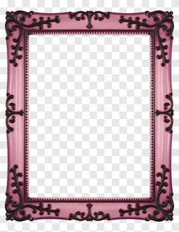 Ornate Pink Picture Frame PNG