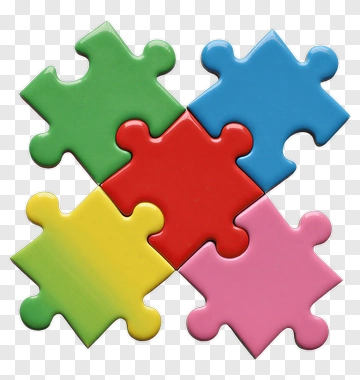 Colorful Puzzle Pieces PNG