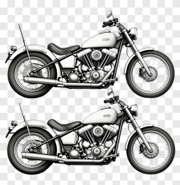 Vintage Motorcycle Illustration PNG