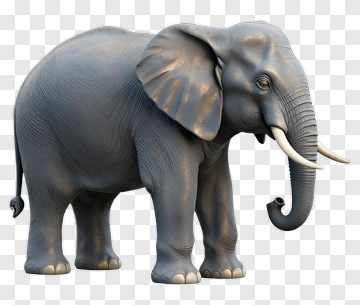 3D Elephant PNG