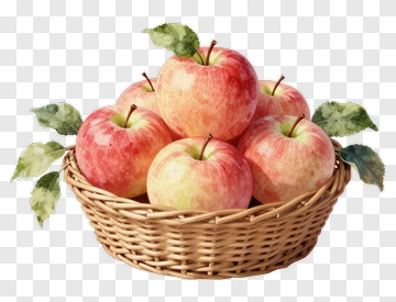 Basket Of Red Apples PNG