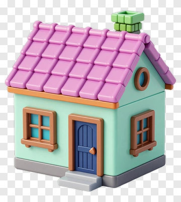 Colorful Toy House PNG