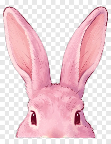 Cute Pink Rabbit PNG