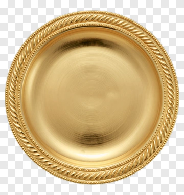 Gold Decorative Plate PNG
