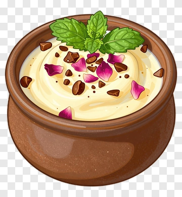 Dessert Bowl With Cream And Toppings PNG