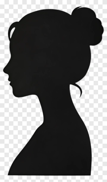 Silhouette Of A Woman's Profile PNG
