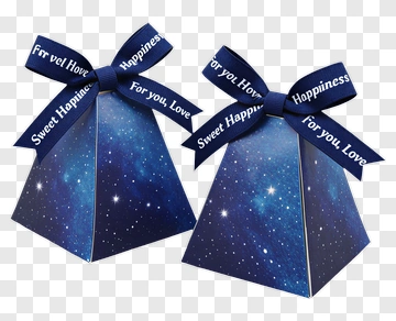 Decorative Pyramid Gift Boxes With Ribbons PNG